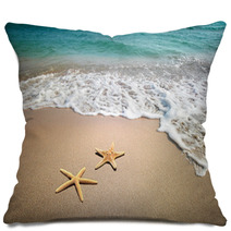 Two Starfish On A Beach Pillows 19804151