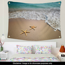 Two Starfish On A Beach Wall Art 19804151