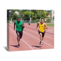 Two Track And Field Athletes Running Wall Art 43068056