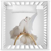 Two White Doves Kissing And Huggung Nursery Decor 36693939