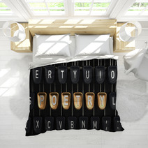 Typewriter With Poetry Buttons Bedding 81408749