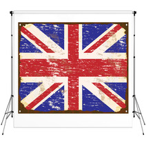UK Flag Enamel Sign Backdrops 57701738