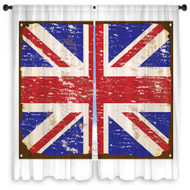UK Flag Enamel Sign Window Curtains 57701738