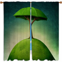 Umbrella Tree Window Curtains 60839855