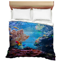 Underwater Scene With Fish, Coral Reef Bedding 55172863