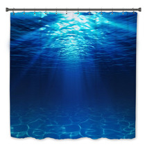 Underwater View With Sandy Seabed Bath Decor 61762419