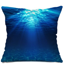 Underwater View With Sandy Seabed Pillows 61762419