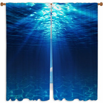 Underwater View With Sandy Seabed Window Curtains 61762419