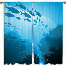 Underwater World Window Curtains 52485062