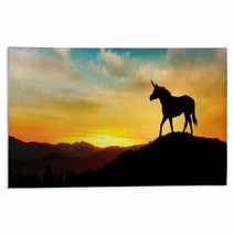 Unicorn At Sunset Rugs 226798205
