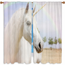 Unicorn Window Curtains 98896368