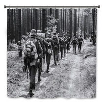 Unidentified Re Enactors Dressed As World War Ii German Soldiers Bath Decor 121750426