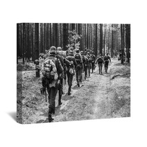 Unidentified Re Enactors Dressed As World War Ii German Soldiers Wall Art 121750426