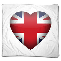 Union Jack Love Heart Blankets 33655622