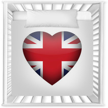 Union Jack Love Heart Nursery Decor 33655622