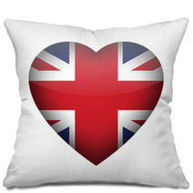 Union Jack Love Heart Pillows 33655622