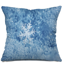 Unique Snowflake Detailed Close Up Pillows 63575564