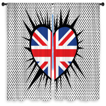 United Kingdom Flag Or UK British Flag Window Curtains 59889935