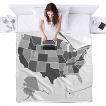 United States Map Blankets 27196739