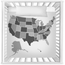 United States Map Nursery Decor 27196739