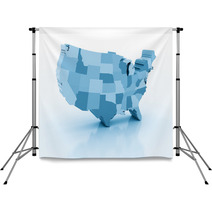United States Of Ameria 3d Map Backdrops 42874083