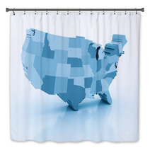 United States Of Ameria 3d Map Bath Decor 42874083