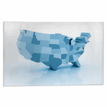 United States Of Ameria 3d Map Rugs 42874083