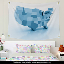 United States Of Ameria 3d Map Wall Art 42874083