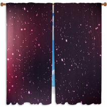 Universe Filled With Stars, Nebula And Galaxy Window Curtains 67600874