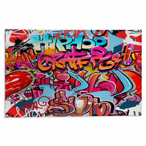 Urban Street Art Hiphop Words On A Digital Art Rugs 36210073