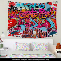 Urban Street Art Hiphop Words On A Digital Art Wall Art 36210073