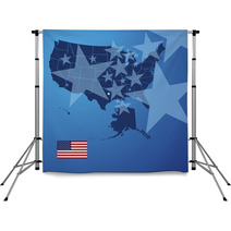 US Map Stars Cover Vector Backdrops 49987823