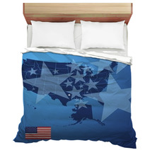 US Map Stars Cover Vector Bedding 49987823