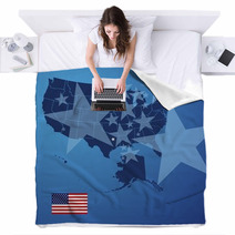 US Map Stars Cover Vector Blankets 49987823