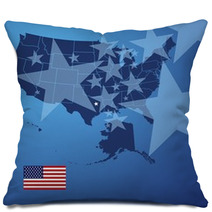 US Map Stars Cover Vector Pillows 49987823