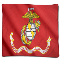 US Marine Corps Flag Waving Blankets 67618637