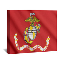 US Marine Corps Flag Waving Wall Art 67618637