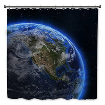 USA And Canada From Space Bath Decor 58715412