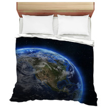 USA And Canada From Space Bedding 58715412
