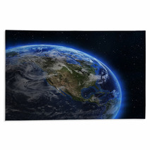 USA And Canada From Space Rugs 58715412
