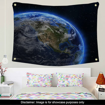 USA And Canada From Space Wall Art 58715412