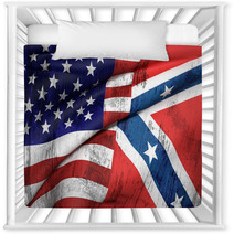Usa And Confederate Flag Nursery Decor 91812414