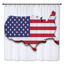 USA Flag Map Shape Bath Decor 46620855