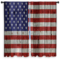 Usa Flag Window Curtains 66651920