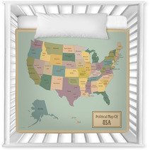 USA-highly Detailed Map.Layers Used. Nursery Decor 64701513