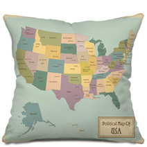USA-highly Detailed Map.Layers Used. Pillows 64701513