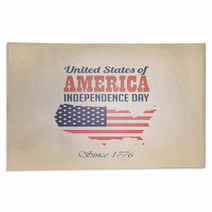 USA Independence Day Vintage Retro Design Template Rugs 53364092