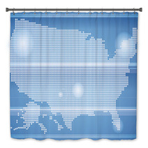 USA Map Bath Decor 64327634