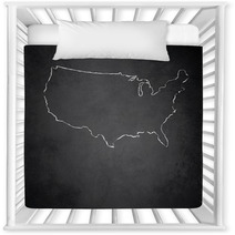 USA Map Blackboard Chalkboard Vector Nursery Decor 64689663