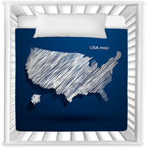 USA Map Hand Drawn Background Vector,illustration Nursery Decor 67851484